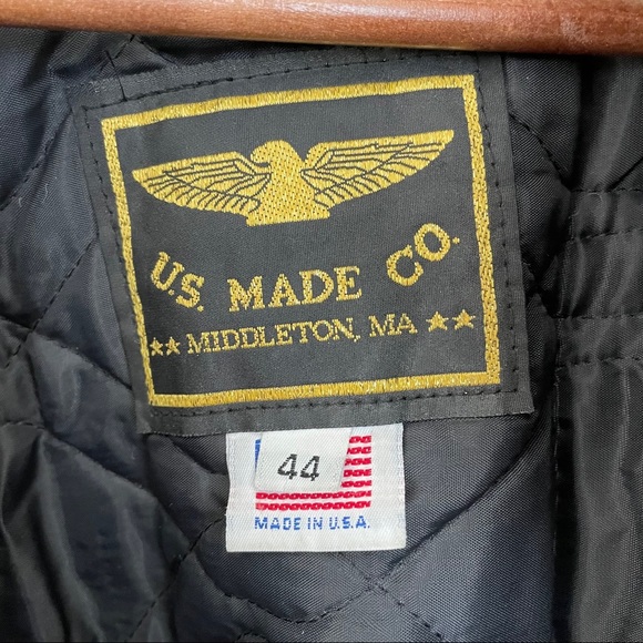 US Made Co Leather Motorcycle Jacket Cafe Racer 44 - Picture 9 of 15